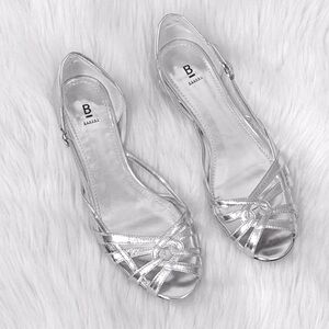 Bakers Silver Peep Toe Sandals